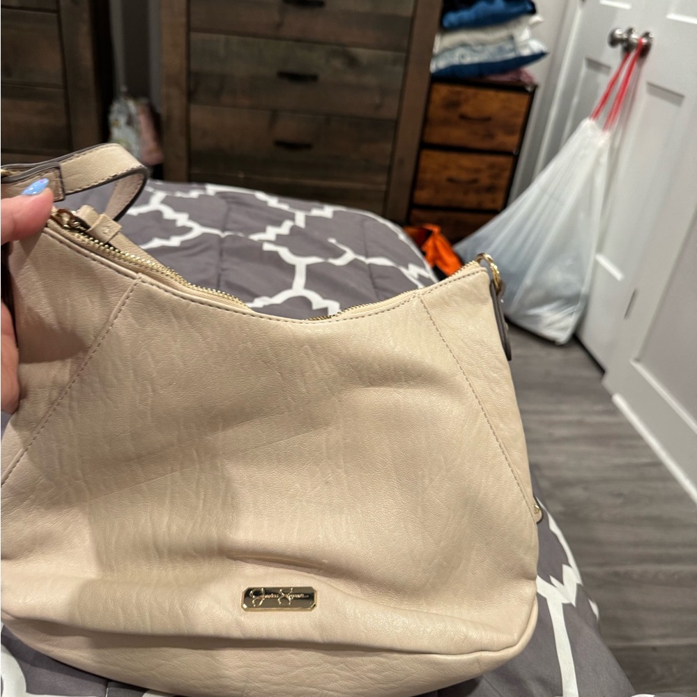 Jessica Simpson Cream Shoulder Bag with Slouchy Design